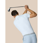 Castore Pinnacle 엔지니어링 니트 폴로 골프 셔츠 - 흰색/자정 해군