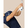 Castore pinnacle lvs engineered knit polo golf shirt - hatinggabi navy/puti