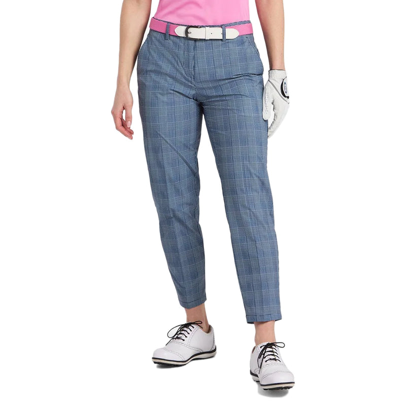 Cross Women's Lux Chino Golf Pants - Navy Check