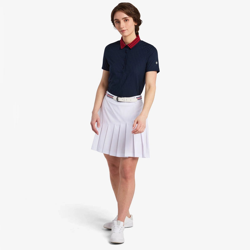 Cross Women's Rib Polo Golf Shirt - Navy