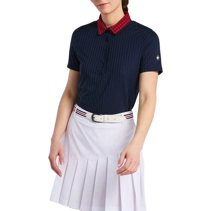 Cross Women's Rib Polo Golf Shirt - Navy