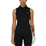 J.Lindeberg Women's Dena Sleeveless Golf Polo Shirt - Hitam