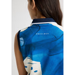 Rohnisch Women Deni Sleeveless Golf Polo Shirt - Blue Aquarelle