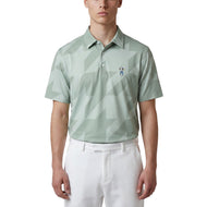 Kaos Polo Houndstooth Saku Golf Snap Sisi Timur - Sage