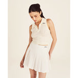 Malbon Damen Freya Gestrickte Golfweste – Canvas