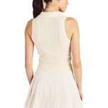 Malbon Damen Freya Gestrickte Golfweste – Canvas