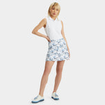 G/Fore Photo Floral Silky Tech Nylon A-lijn golfrok voor dames - Sneeuw