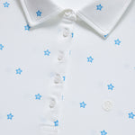 G/Fore Women's Stars Tech Jersey Long Sleeve Golf Polo Shirt - Snow