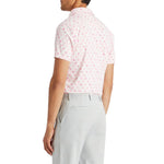 G/Fore Mapped Icon Tech Jersey Modern Spread Collar Golf Polo - Petal
