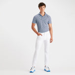 G/voorvoersstreep Pique Golf Polo Shirt - Sky/Twilight