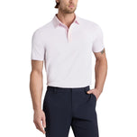 G/FORE FEEDER STRIPE Teknologi halus Golf POLO Shirt - Blush