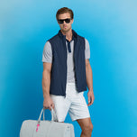 G/Fore Feeder Stripe Fine Tech Jersey Golf Polo Shirt - Twilight