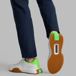 G/unahan g.112 perforated leather golf shoes - snow/gecko