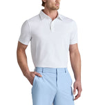 G / Fore Melange Ice Nylon Golf Polo - Snow Melange
