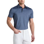 G / Fore Melange Ice Nylon Golf Polo - Twilight Melange