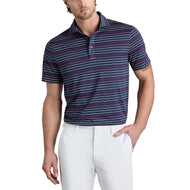 G / Fore Multi Stripe Tech Performing Performance Golf Polo Polo - Twilight / Lava
