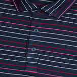 G/Fore Multi Stripe Tech Pique Performance Golf Polo Shirt - Twilight/Lava