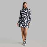 G/FORE Women's Blur Floral Print Tech Jersey Golf Skort - Onyx