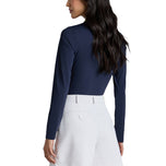 G/FORE VROUWEN VOOR DRAMEN VAN DE COLLAR Silky Tech Golf Polo -shirt met lange mouwen - Twilight