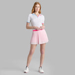 G/Fore microplooi stretch 15-inch golfskort voor dames - roze