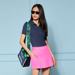 Baju Polo Golf Nilon Berusuk G/Fore Wanita - Twilight