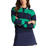 G/Fore Rugby Wool Golf Sweater Polo für Damen – Twilight/Dark Clover