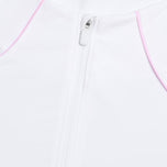 G/Fore Wanita Silky Tech Nylon 1/4 Zip Sun Shield Golf Pullover - Salju/Blush