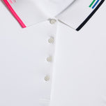 G/Fore Women's Silky Tech Nylon Long Sleeve Golf Polo Shirt - Snow