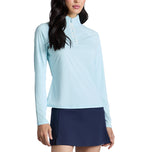 G/Fore 여성용 실키 테크 나일론 1/4 지퍼 골프 풀오버 - 데이브레이크