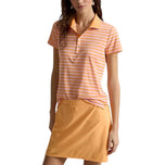 RLX Ralph Lauren Women's Printed Lightweight Airflow Golf Polo Shirt - Blue Mist/Ceramic White