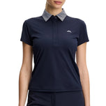 Polo de golf imprimé Cara J.Lindeberg pour femme - JL Navy