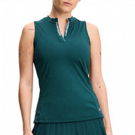 J.Lindeberg Leya mouwloze golftop voor dames - Forest Biome