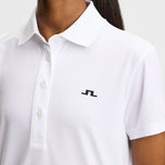 J.Lindeberg 女款 Bridge 高爾夫 Polo 衫 - 白色