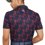 Galvin Green Miles Breathable Golf Polo Shirt - Navy/Red