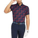 Galvin Green Miles Breathable Golf Polo Shirt - Navy/Red