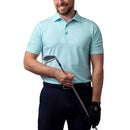 Glenmuir Carribridge Performance Polo Golf Shirt - White / Lagoon