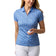 Glenmuir Women Amelia 1/4 Zip Performance Golf Polo Shirt - Light Blue Flowers