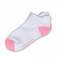 Glenmuir 女式棉质丰富缓冲高尔夫袜 - 白色/糖果色条纹