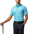 Glenmuir Gullane Performance Polo Golf Shirt - White / Lagoon