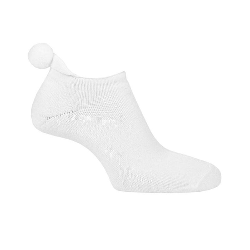 Glenmuir Women's Pom Pom Golf Socks - White