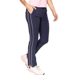Pantalon de golf extensible à la cheville pour femmes Golftini - Marine/Rose Rose