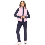 Pantalon de golf extensible à la cheville pour femmes Golftini - Marine/Rose Rose