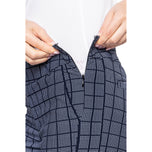 Pantalon de golf extensible à la cheville pour femmes Golftini - Plaid bleu marine