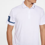 J.Lindeberg Heath Regular Fit Golf Polo Shirt - Puti