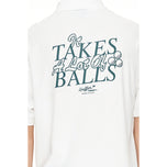 Huffer ballsy pique golfpolo shirt - krijt