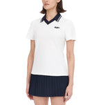 Huffer Birdie Golf-poloshirt voor dames - Krijt/Marine