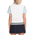 Huffer Diamond Knit-golfvest voor dames - Krijt