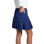 IBKUL Jupe-short de golf Flounce 16,5" pour femmes - Marine