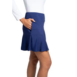 IBKUL Jupe-short de golf Flounce 16,5" pour femmes - Marine