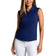 IBKUL Women's Solid Sleeveless Zip Golf Polo Shirt - Navy